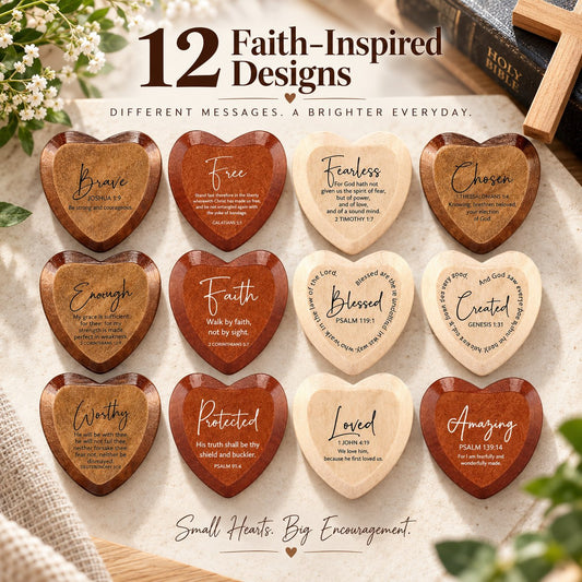 🌲Early Christmas Sale - 49% OFF✝️🎁Christian Pocket Heart Gift Set (Set of 12)