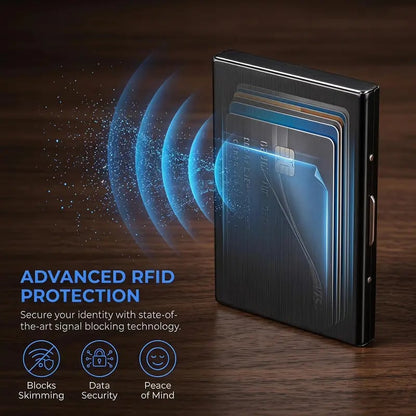 🔥Last Day Sale 49% OFF🎁RFID Blocking Metal Card Holder – Ultra-Slim Stainless Steel Wallet