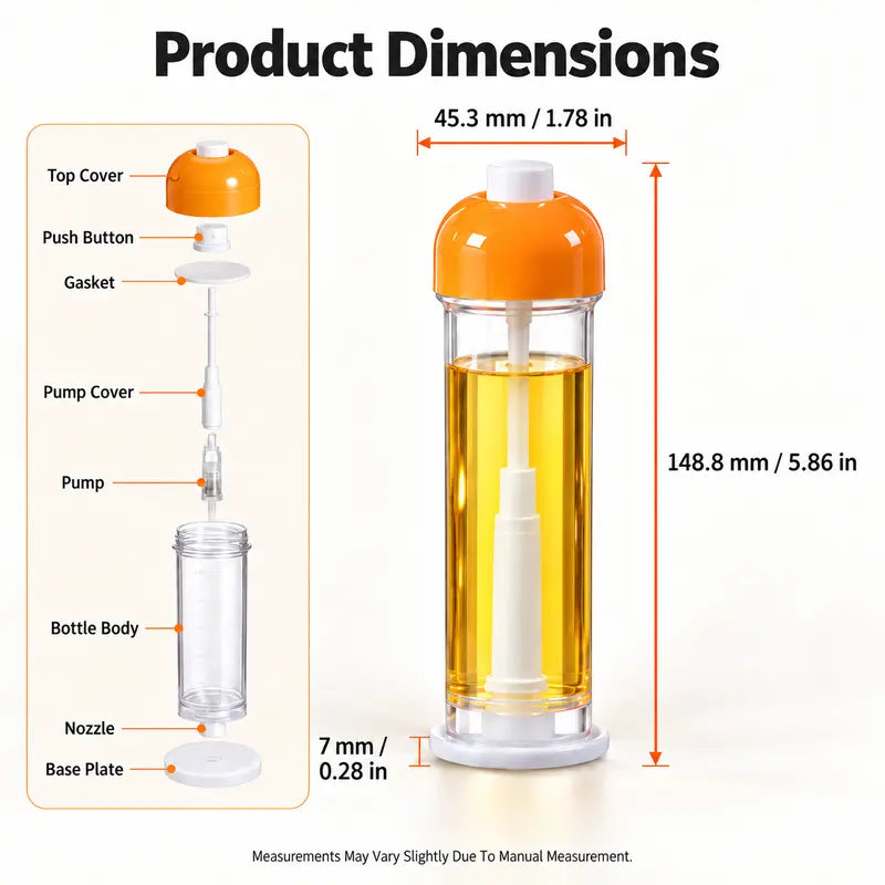 🔥Last Day Promotion - 49% OFF🎁 Refillable Olive Oil Sprayer Bottle – Fine Mist Oil Mister for Air Fryer & BBQ