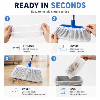 🔥Last Day Promotion - 49% OFF🎁 Disposable Broom Dust Covers