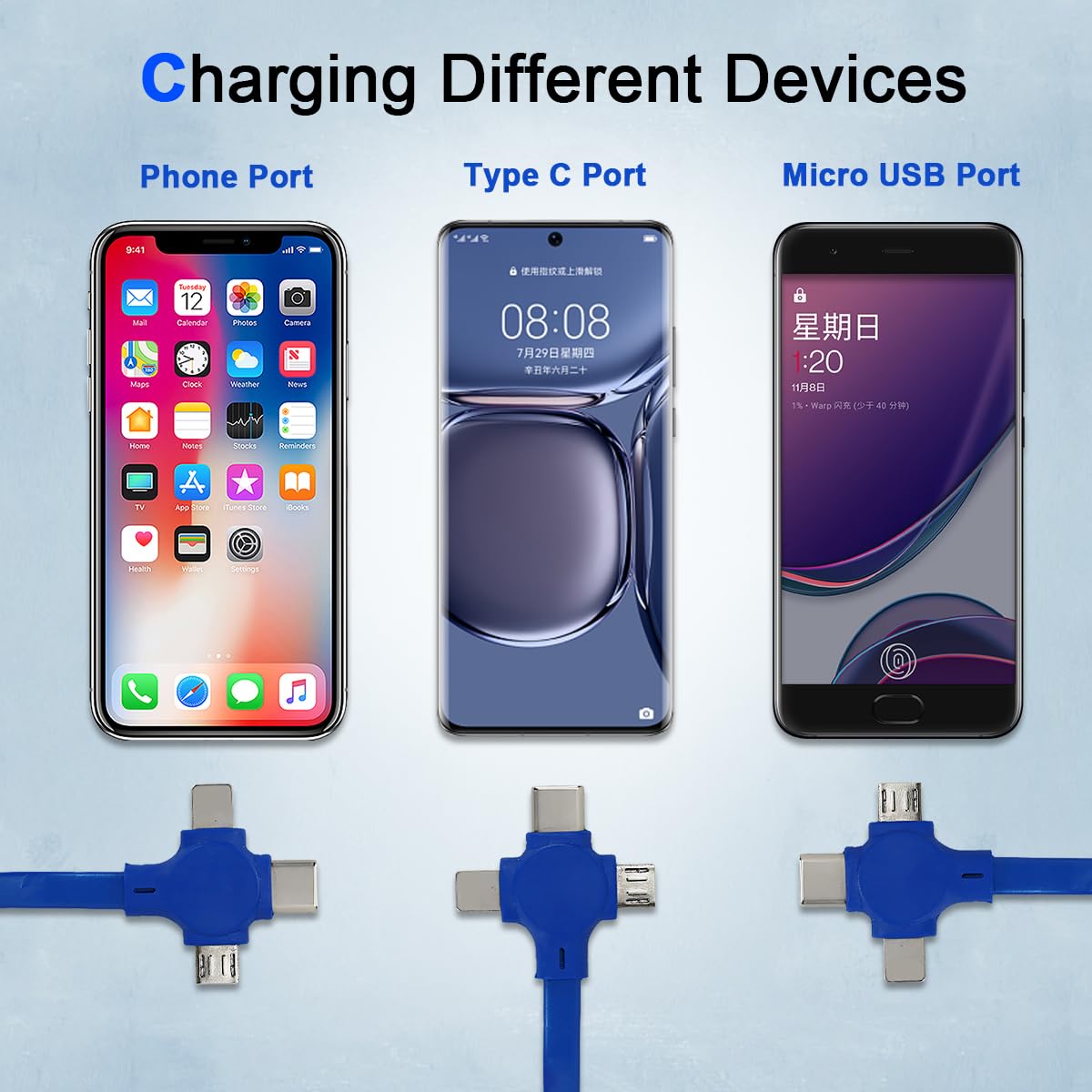 🔥Last Day Promotion - 49% OFF🎁 3-in-1 Data Cable Phone Stand