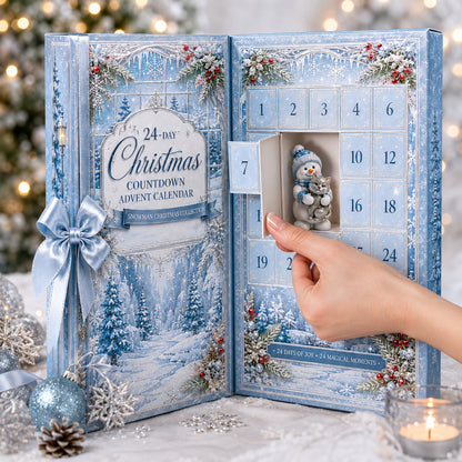 🌲Early Christmas Sale - 49% OFF🎁24-Day Snowman Christmas Advent Calendar with 24 Hanging Ornaments