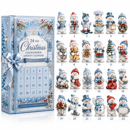 🌲Early Christmas Sale - 49% OFF🎁24-Day Snowman Christmas Advent Calendar with 24 Hanging Ornaments