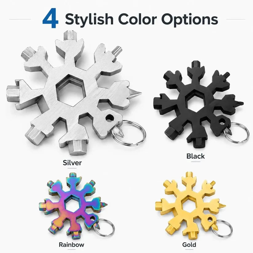 🔥Last Day Promotion - 49% OFF🎁 New Stainless Steel 18‑in‑1 Snowflake Multi‑Tool