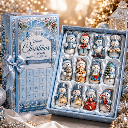 🌲Early Christmas Sale - 49% OFF🎁24-Day Snowman Christmas Advent Calendar with 24 Hanging Ornaments