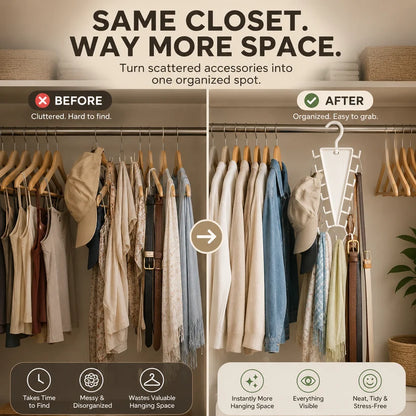 🔥Last Day Sale 49% OFF🎁 12-Hook Rotating Closet Organizer