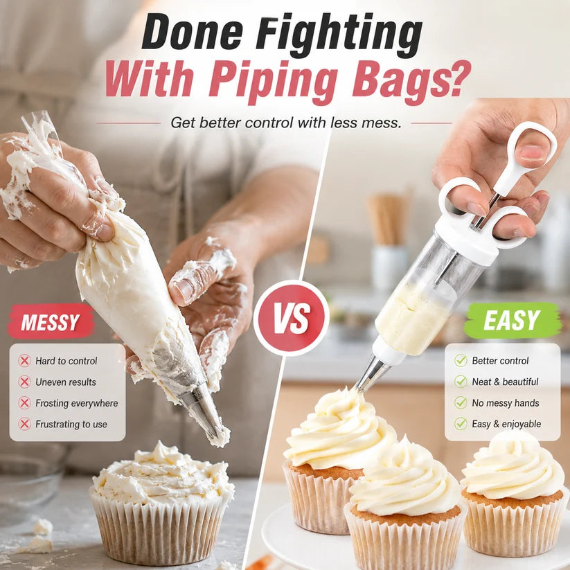 🔥Last Day Sale 49% OFF🎁Easy Cake Decorating Gun – Beautiful Piping Made Simple