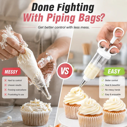 🔥Last Day Sale 49% OFF🎁Easy Cake Decorating Gun – Beautiful Piping Made Simple