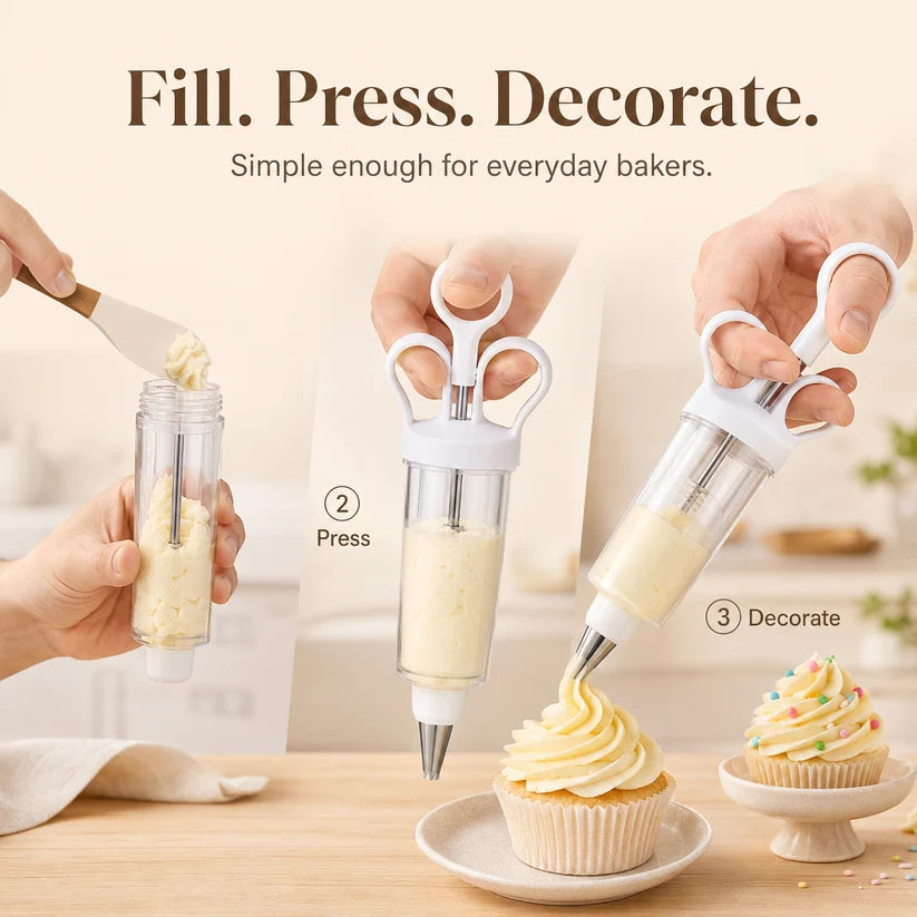 🔥Last Day Sale 49% OFF🎁Easy Cake Decorating Gun – Beautiful Piping Made Simple
