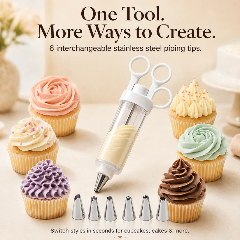 🔥Last Day Sale 49% OFF🎁Easy Cake Decorating Gun – Beautiful Piping Made Simple