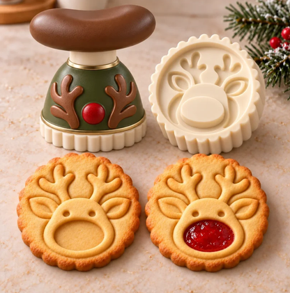 🔥Last Day Promotion - 49% OFF🎄 Christmas Jam Cookie Press – Festive Character Handles & Embossed Designs