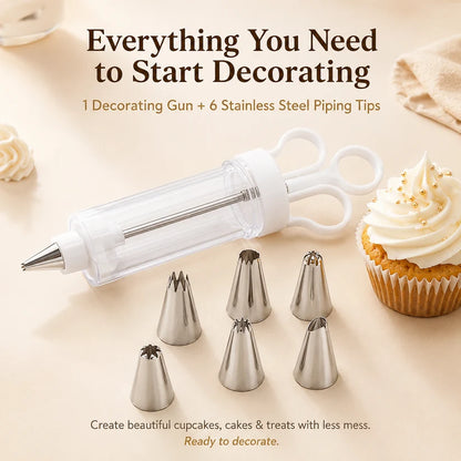 🔥Last Day Sale 49% OFF🎁Easy Cake Decorating Gun – Beautiful Piping Made Simple