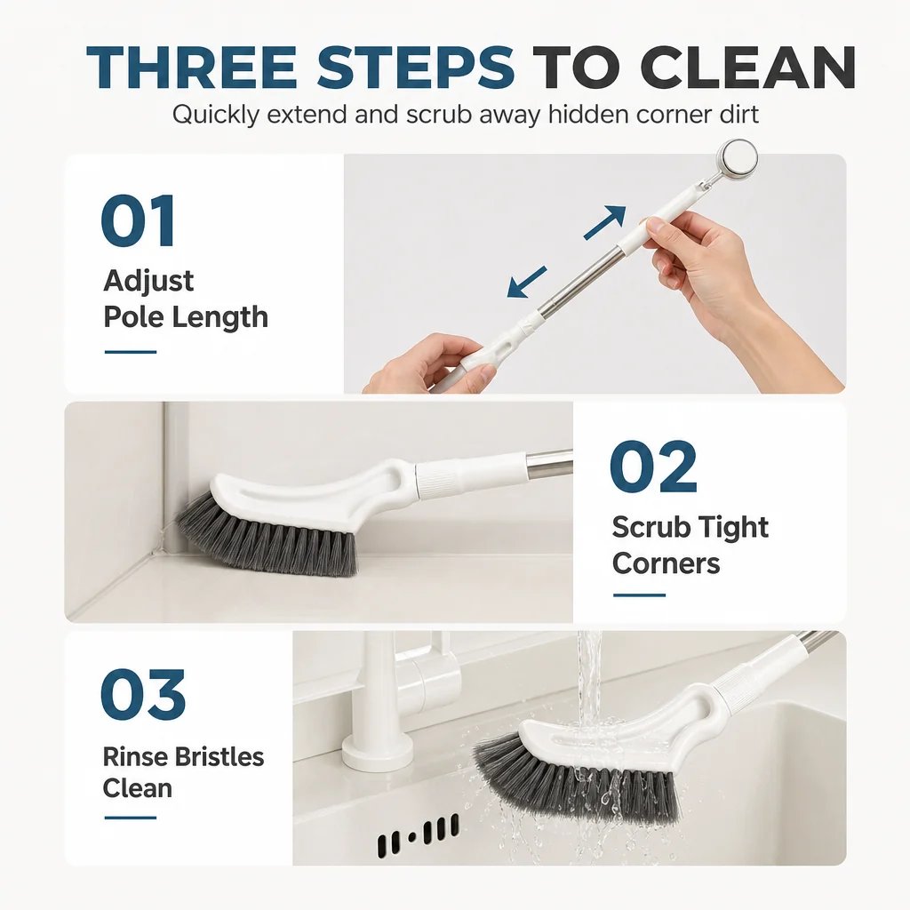 🔥Last Day Promotion - 49% OFF🔥 Multifunctional Extendable Long Handle Floor Scrub Brush