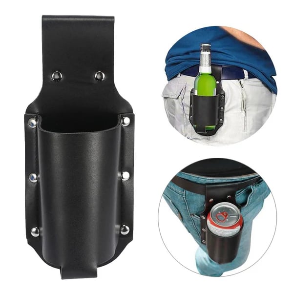 🍺PortaBeer Belt Beer Bottle Leather Holster – 🥩Hands-Free Drink Waist Holder - Buy 3 get 20% OFF
