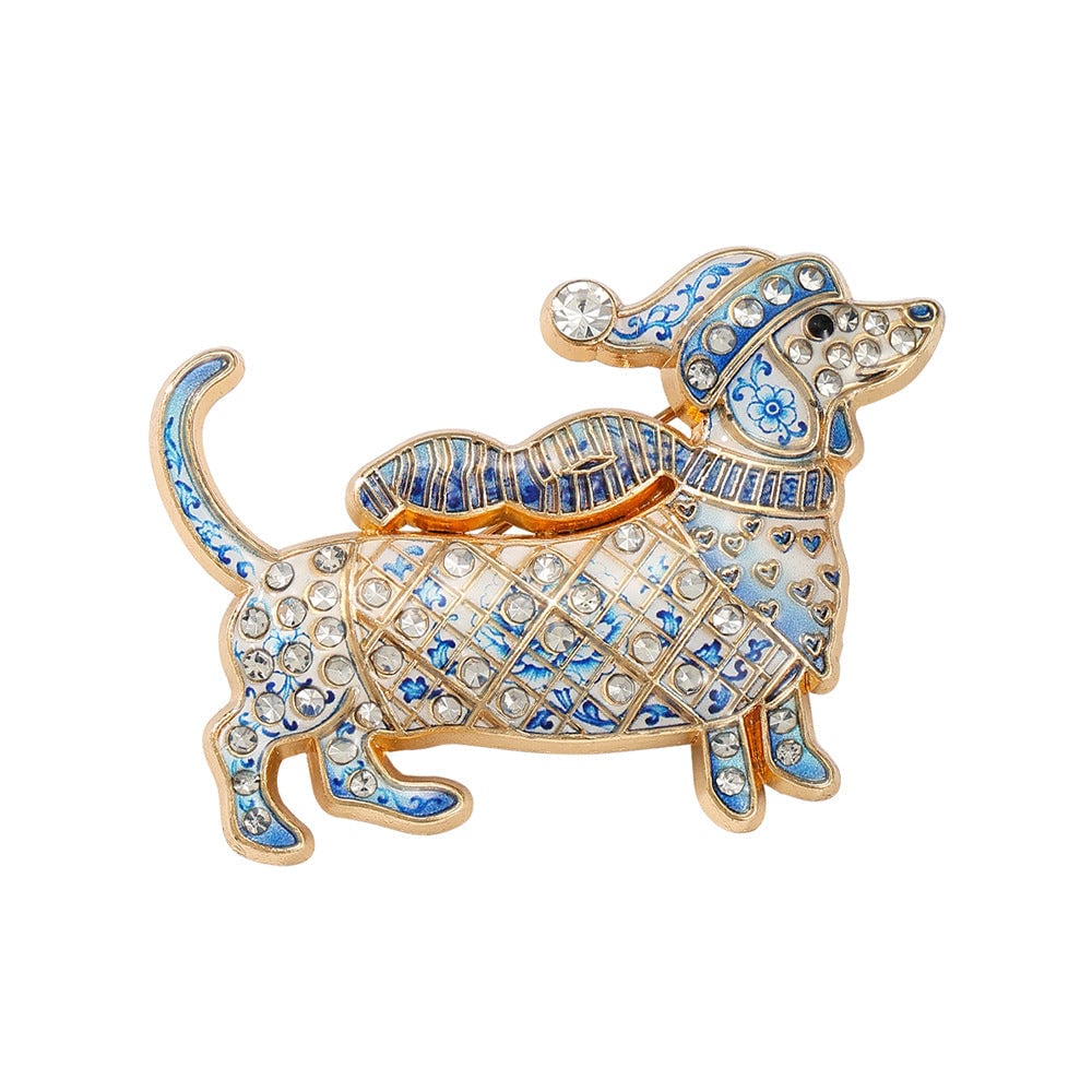 🔥Last Day Promotion - 49% OFF🎄🐾Christmas Dachshund Brooch for Doxie Lovers