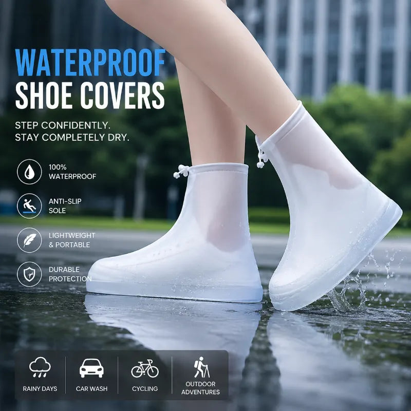 🔥Last Day Sale - 49% OFF🎁Waterproof Shoe Covers with Zipper & Adjustable Drawstring