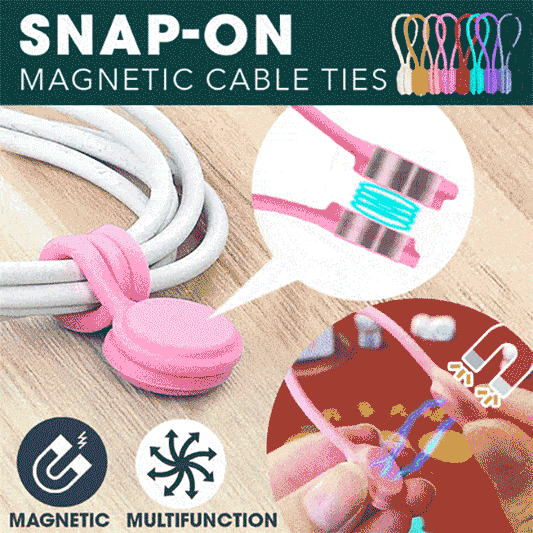 🔥Last Day Promotion - 49% OFF🎁New Snap-On Magnetic Cable Ties (BUY 3 GET 3 FREE)