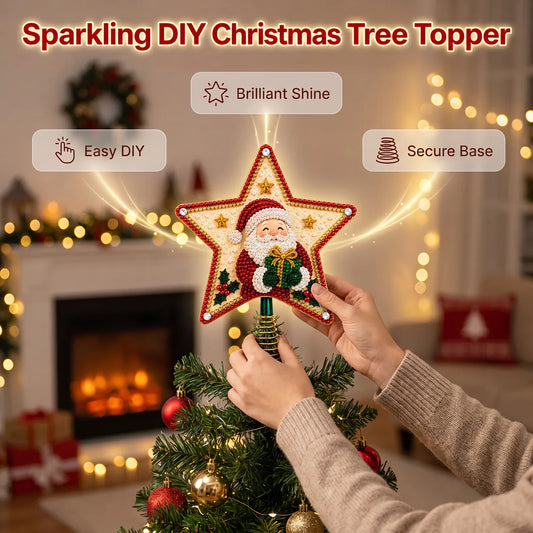 🔥Last Day Promotion - 49% OFF🎄DIY Five-Pointed Star Diamond Painting Christmas Tree Topper