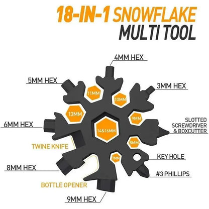 🔥Last Day Promotion - 49% OFF🎁 New Stainless Steel 18‑in‑1 Snowflake Multi‑Tool