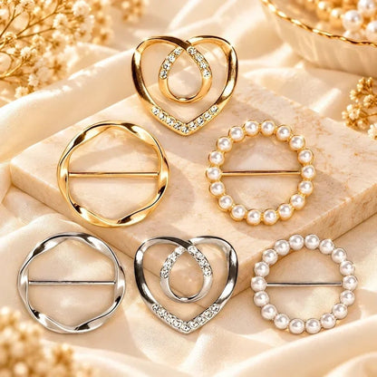 🔥Last Day Promotion - 49% OFF🎁 Women's Metal Shirt Clips – Round & Heart Designs for Loose Clothing