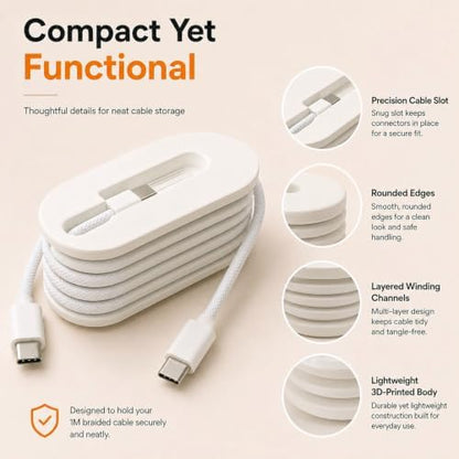 🔥Last Day Promotion - 49% OFF🎁 Cable Organizer Winder With Cable Slot and Storage