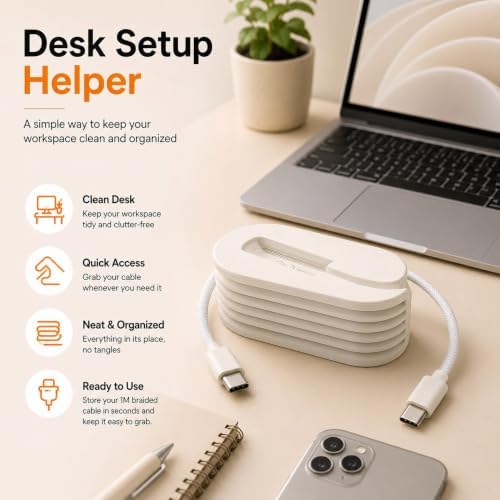 🔥Last Day Promotion - 49% OFF🎁 Cable Organizer Winder With Cable Slot and Storage