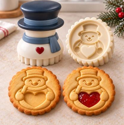 🔥Last Day Promotion - 49% OFF🎄 Christmas Jam Cookie Press – Festive Character Handles & Embossed Designs
