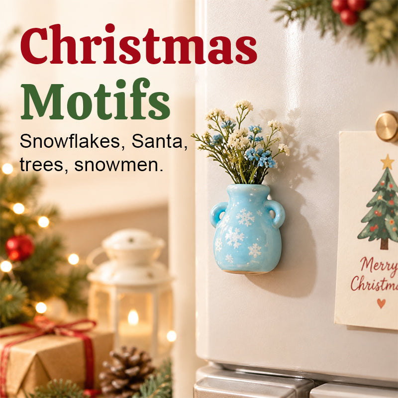🌲Early Christmas Sale - 49% OFF🎁 Christmas Mini Vase Fridge Magnets