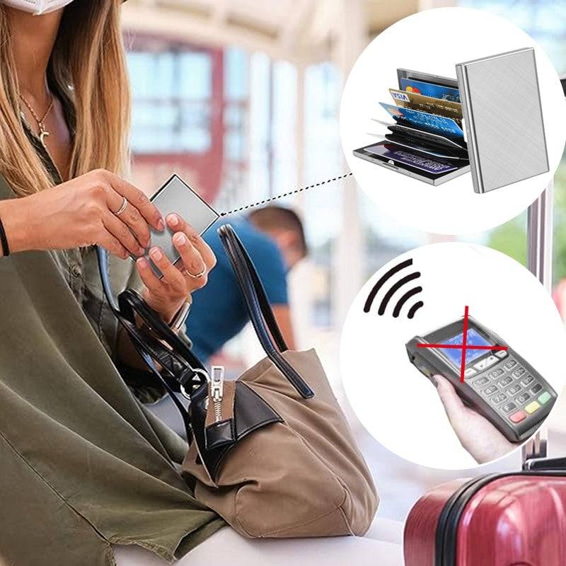 🔥Last Day Sale 49% OFF🎁RFID Blocking Metal Card Holder – Ultra-Slim Stainless Steel Wallet