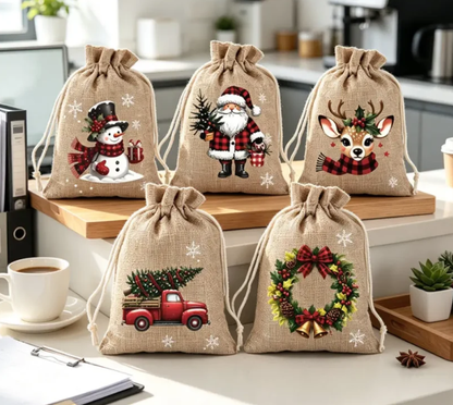 🔥Last Day Promotion - 49% OFF🎁 Christmas Drawstring Gift Bags