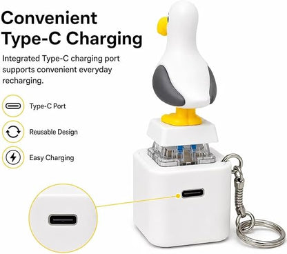 🔥Last Day Sale 49% OFF🎁 Seagull MINE! Button Keychain-Real Sound & LED Light