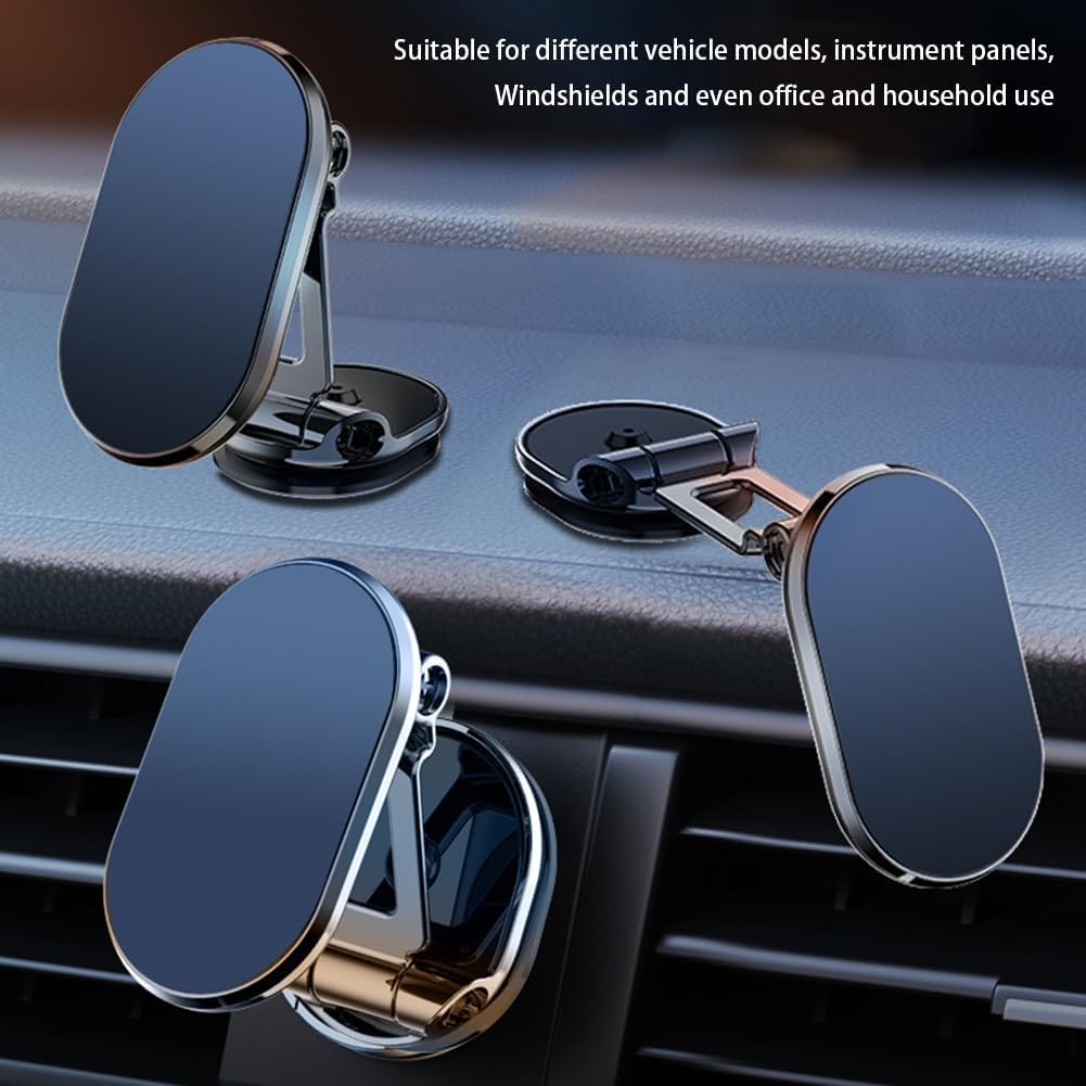 🔥Last Day Promotion - 49% OFF🎁 Foldable 360° Rotatable Metal Magnetic Car Phone Holder 🧲
