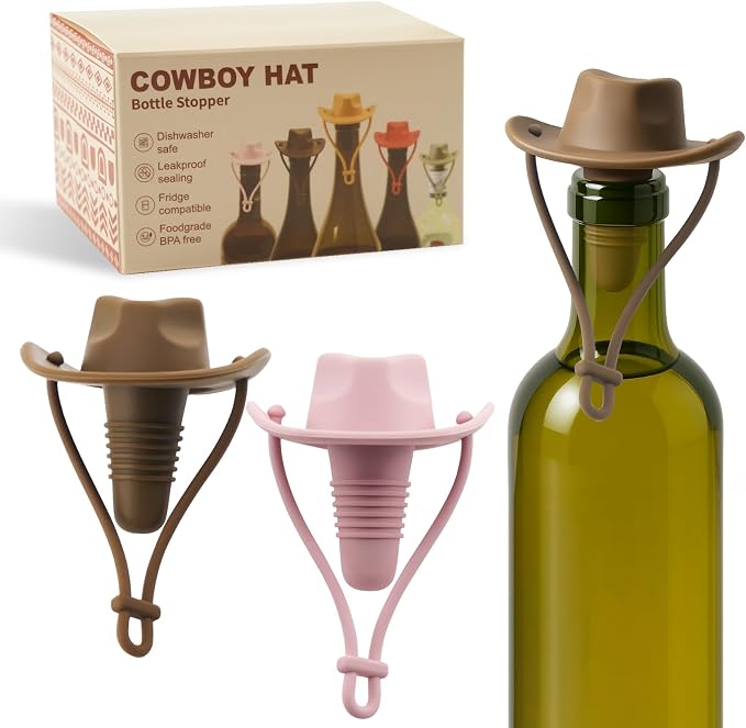 🔥Last Day Promotion - 49% OFF🎁 Reusable Cowboy Hat Wine Stoppers