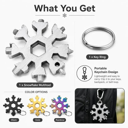 🔥Last Day Promotion - 49% OFF🎁 New Stainless Steel 18‑in‑1 Snowflake Multi‑Tool