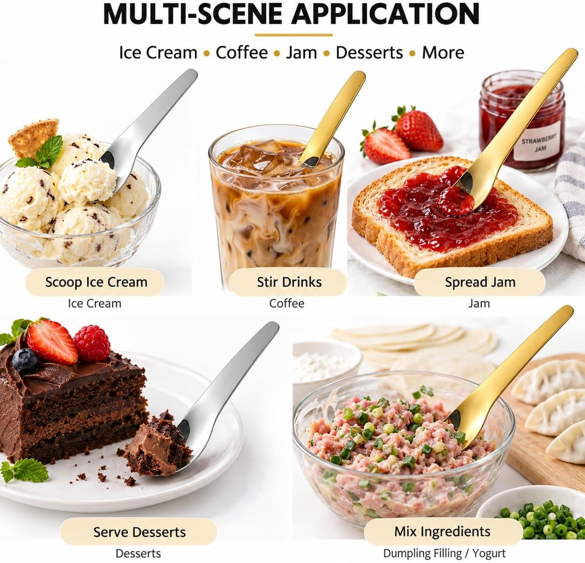 🔥Last Day Promotion - 49% OFF🎁 New 316L Stainless Steel Dessert Spade Spoon