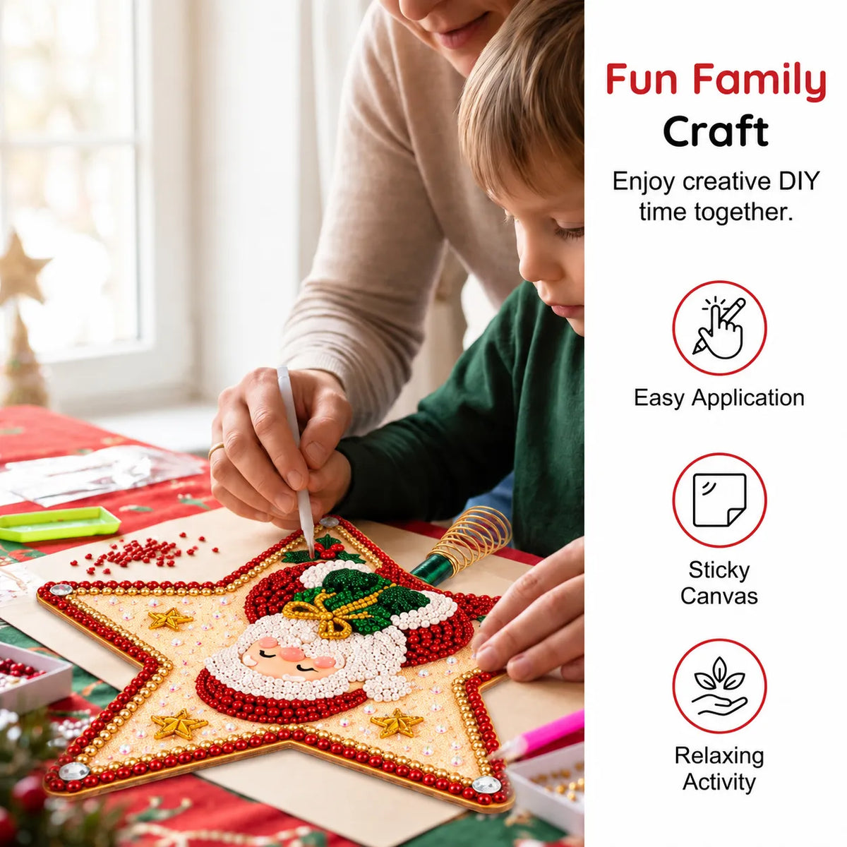 🔥Last Day Promotion - 49% OFF🎄DIY Five-Pointed Star Diamond Painting Christmas Tree Topper