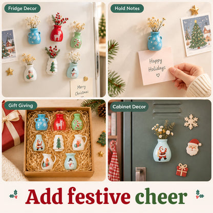 🌲Early Christmas Sale - 49% OFF🎁 Christmas Mini Vase Fridge Magnets