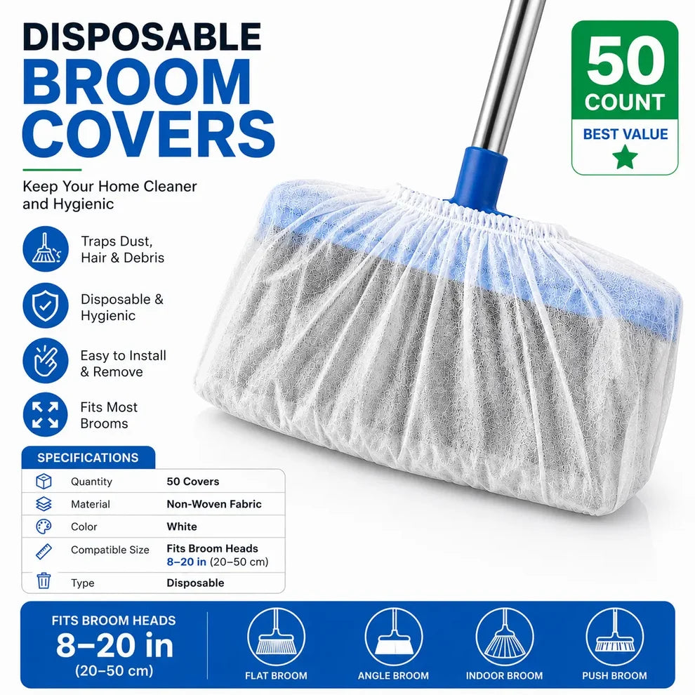 🔥Last Day Promotion - 49% OFF🎁 Disposable Broom Dust Covers