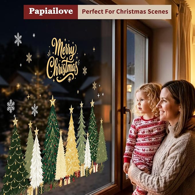 🔥Last Day Promotion - 49% OFF🎁 Christmas Pine Tree Static Cling Window Sticker
