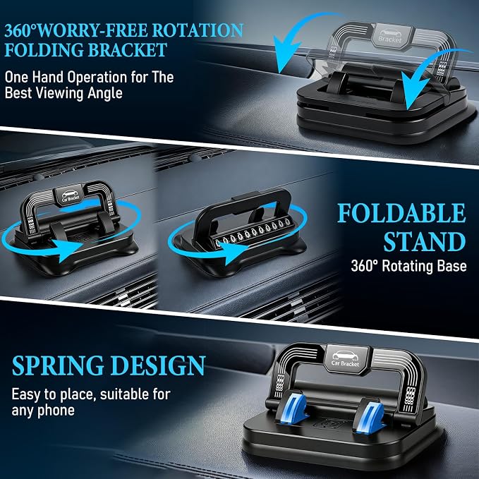 🔥Last Day 50% OFF 🎁Multifunctional Car Phone Holder - 360 Degree Rotation