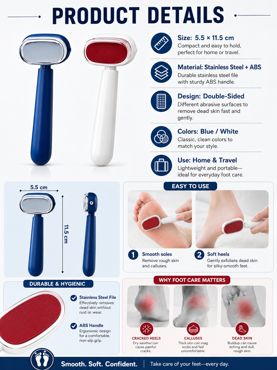 ✨ Beauty Care Pick Dual-Sided Foot Callus Remover