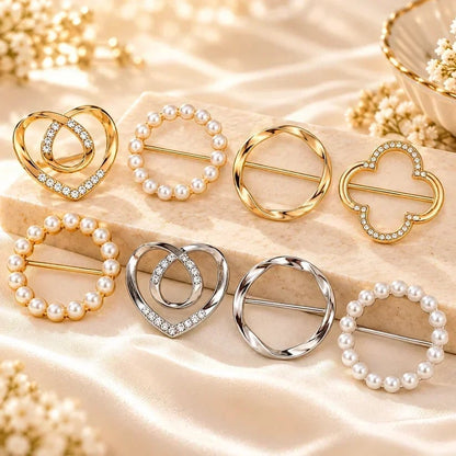 🔥Last Day Promotion - 49% OFF🎁 Women's Metal Shirt Clips – Round & Heart Designs for Loose Clothing