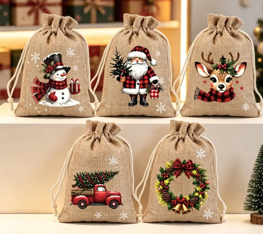 🔥Last Day Promotion - 49% OFF🎁 Christmas Drawstring Gift Bags