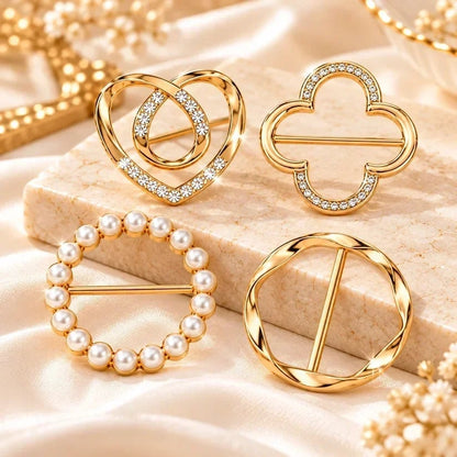🔥Last Day Promotion - 49% OFF🎁 Women's Metal Shirt Clips – Round & Heart Designs for Loose Clothing