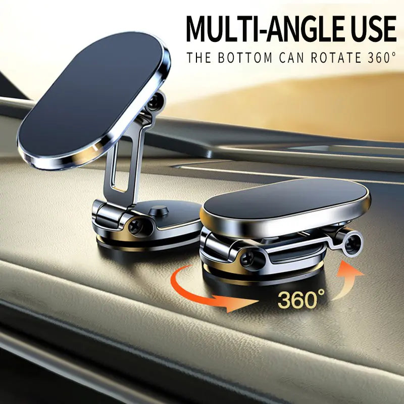 🔥Last Day Promotion - 49% OFF🎁 Foldable 360° Rotatable Metal Magnetic Car Phone Holder 🧲