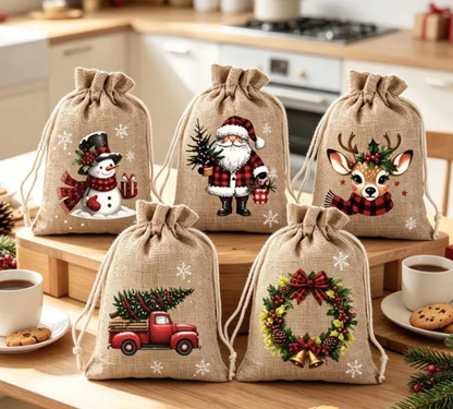 🔥Last Day Promotion - 49% OFF🎁 Christmas Drawstring Gift Bags