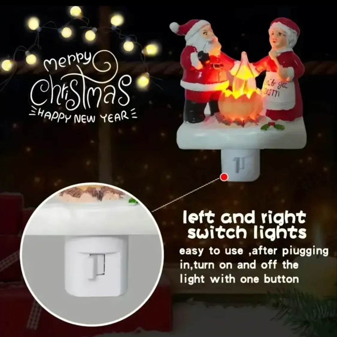 🌲Early Christmas Sale- 49% OFF🎁Santa Claus Resin Night Light - A Cheerful Glow for Christmas