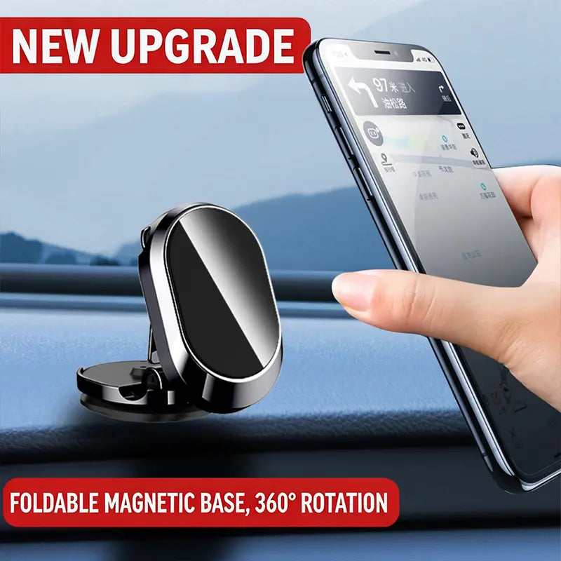 🔥Last Day Promotion - 49% OFF🎁 Foldable 360° Rotatable Metal Magnetic Car Phone Holder 🧲