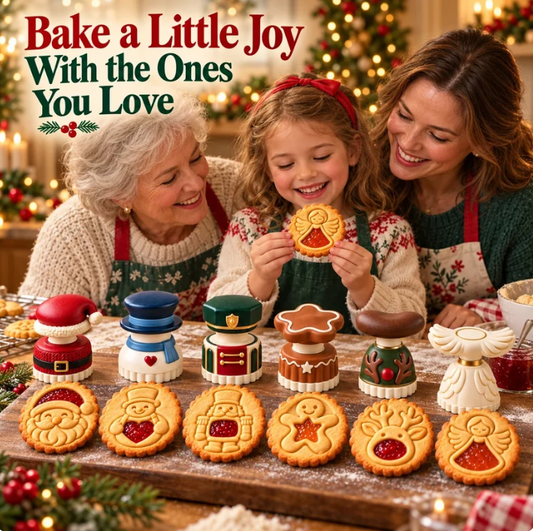 🔥Last Day Promotion - 49% OFF🎄 Christmas Jam Cookie Press – Festive Character Handles & Embossed Designs