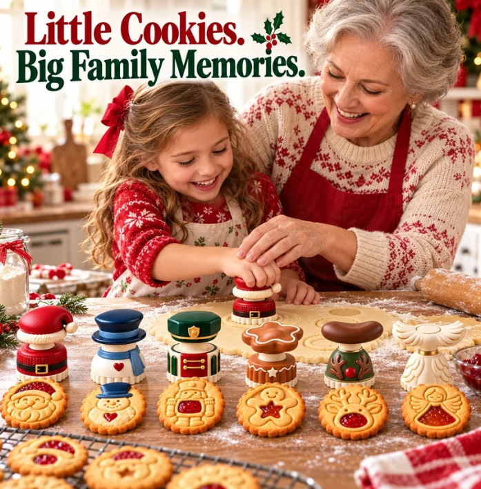 🔥Last Day Promotion - 49% OFF🎄 Christmas Jam Cookie Press – Festive Character Handles & Embossed Designs